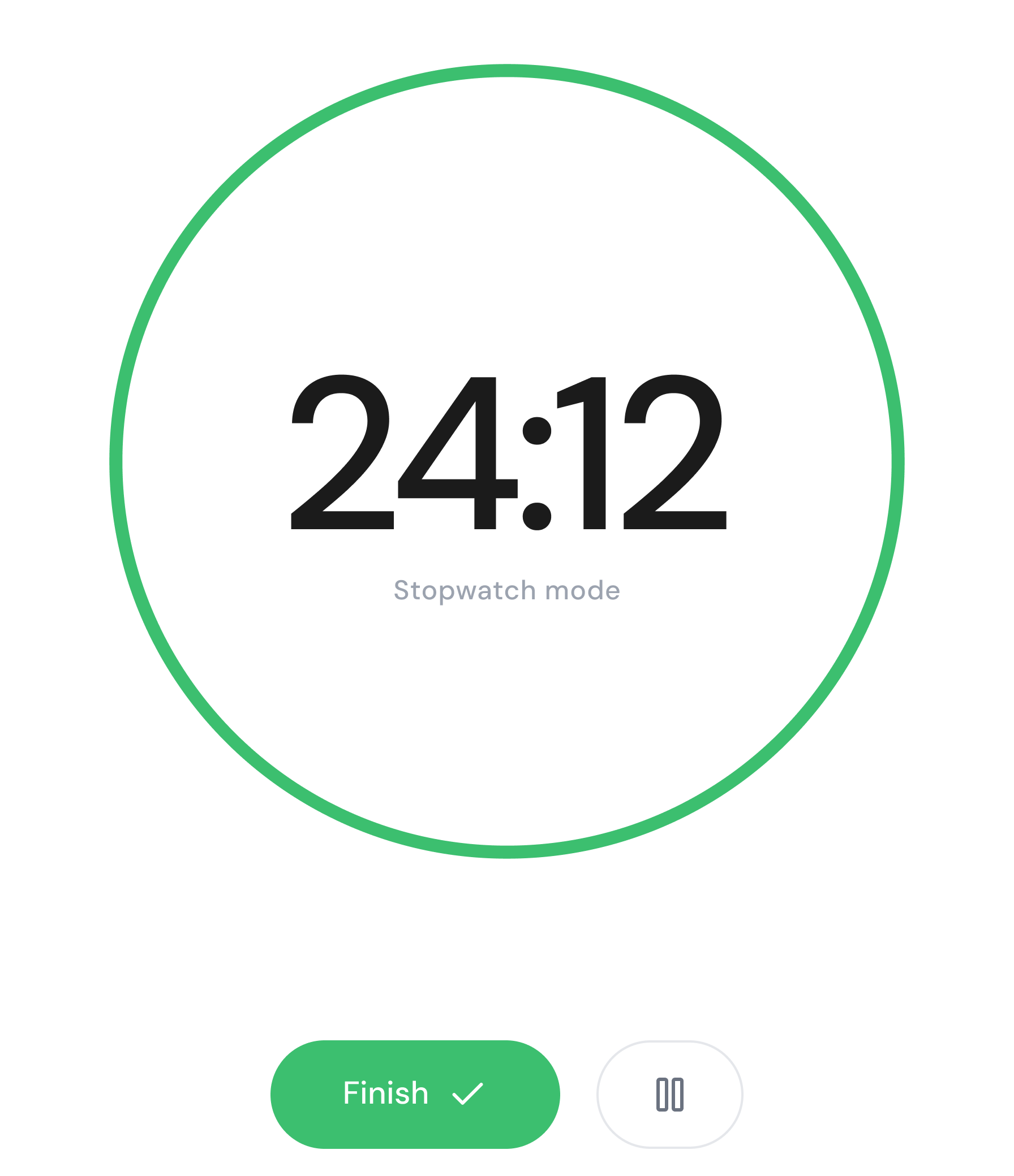 Focus timer visualization showing timer interface